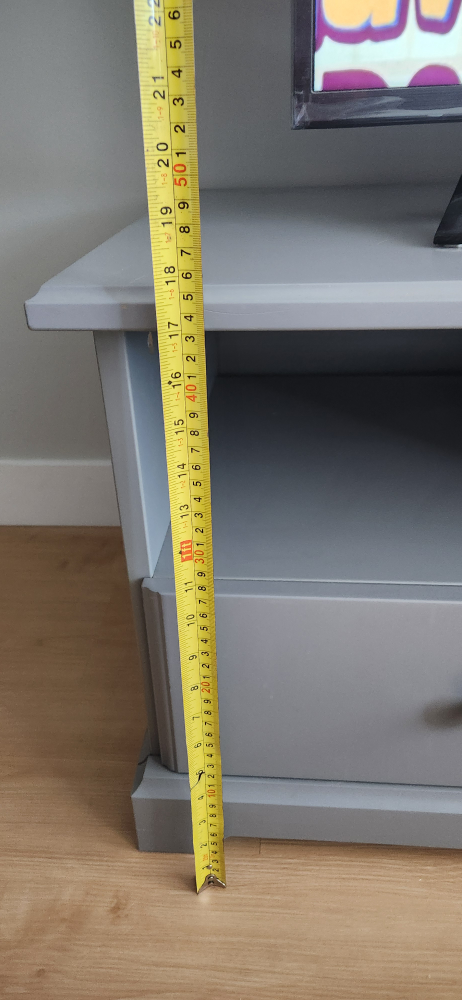 Grey TV Stand Cmwith Three Drawers - photo 2
