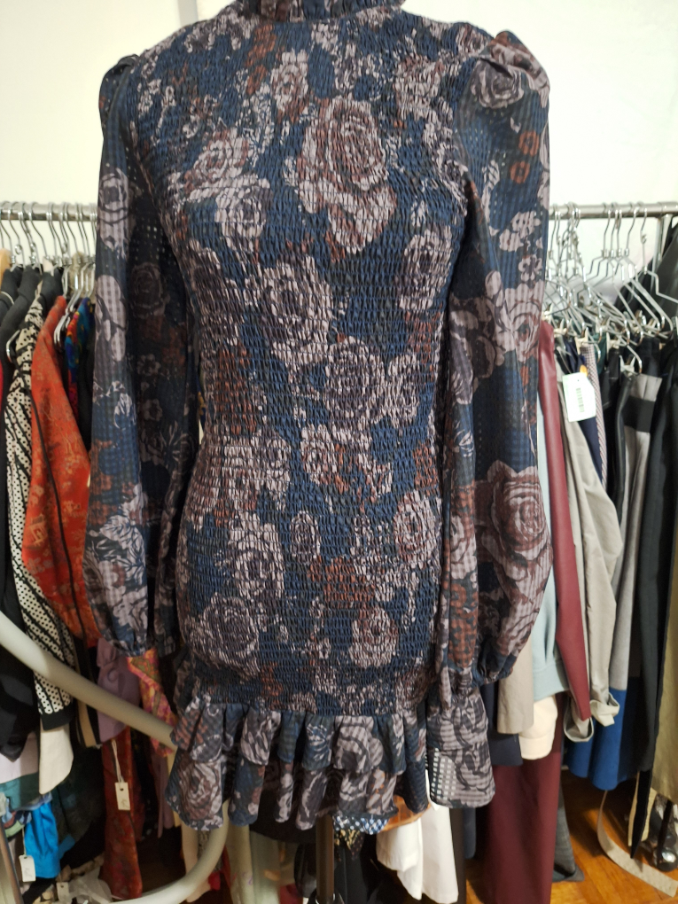 Floral Print Smocked Mini Dress - photo 2