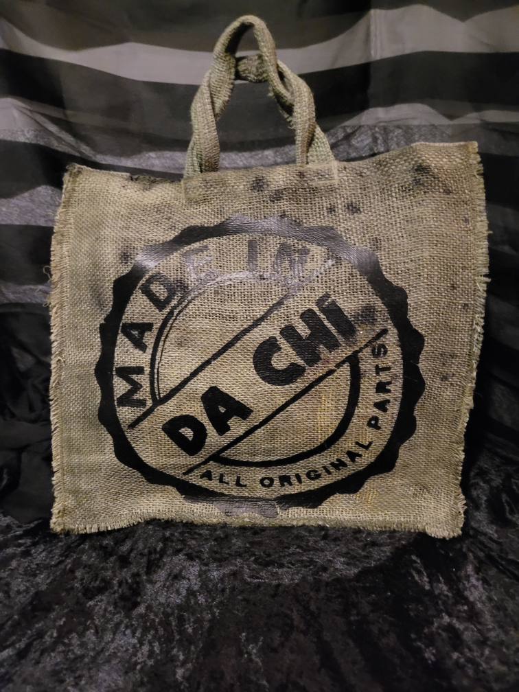 green made in burlap tote - photo 2