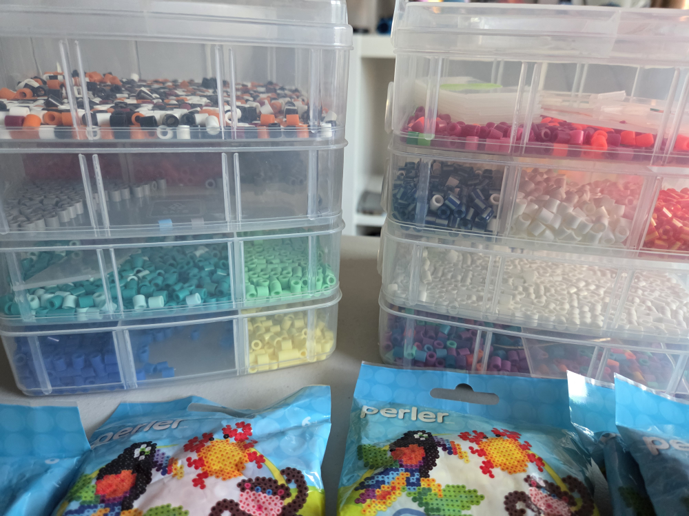 Perler Beads Lot with Pegboards & Ironing Paper - photo 2