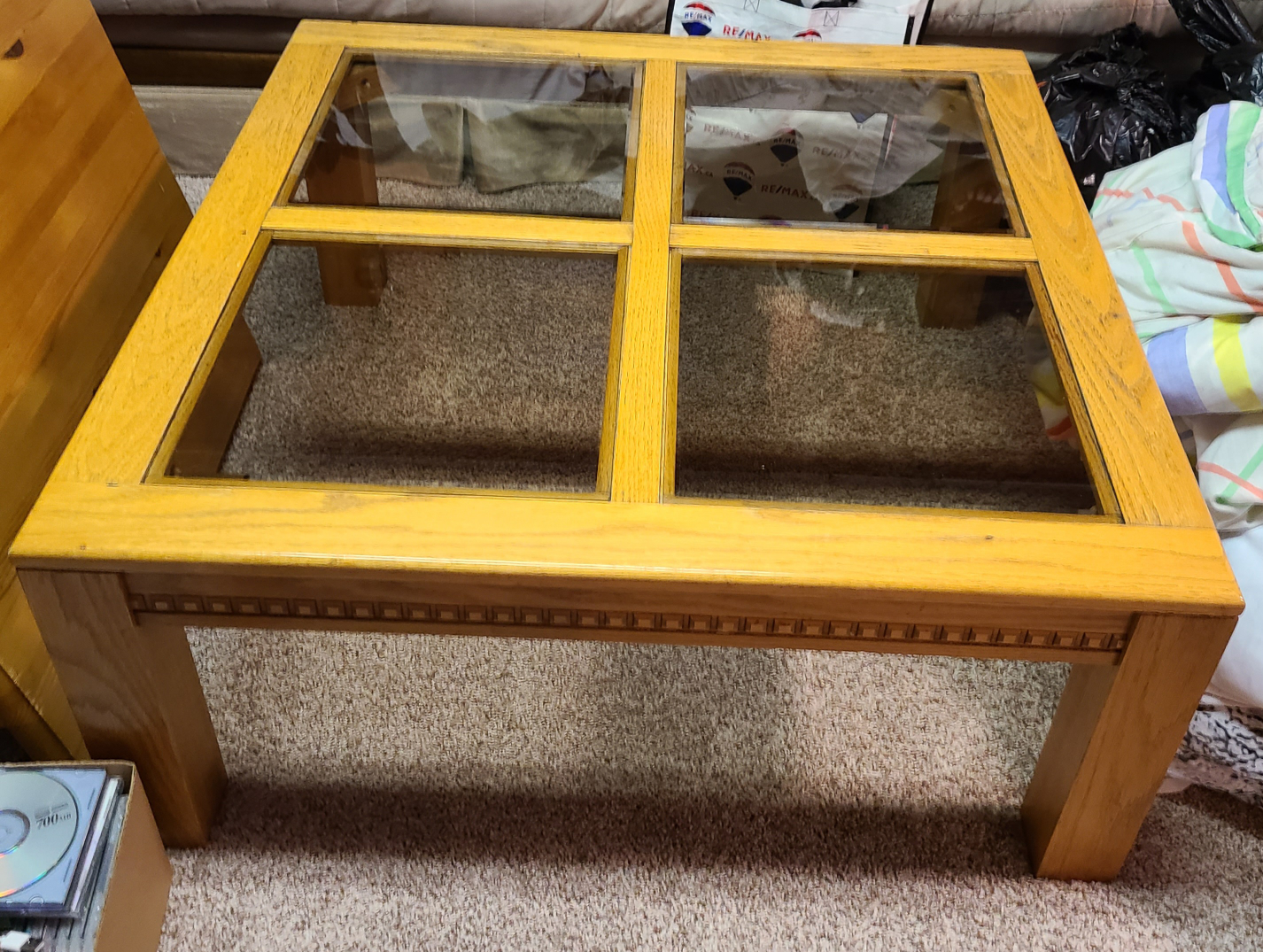Wood & Glass Coffee Table