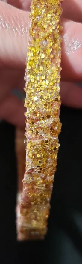 ❤ Gold Glitter handcrafted  choker image indicator(3)