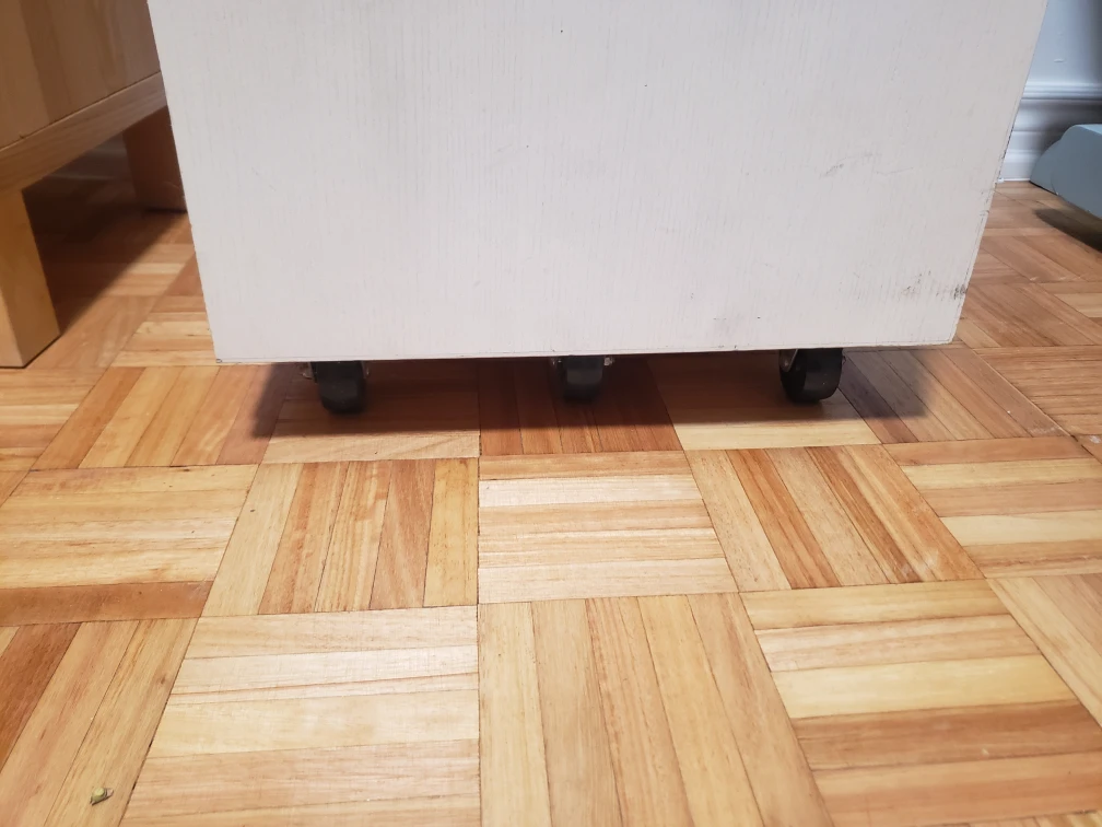 1 Beige Rolling Cabinet with 2 drawers - photo 2