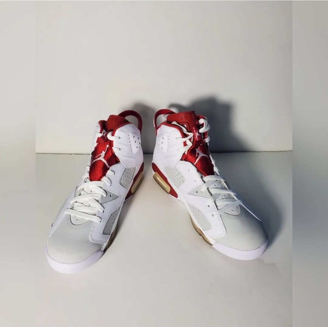 New Red, Gold, and White Air Jordan 6 Retro Alternate Size 10.5 thumbnail