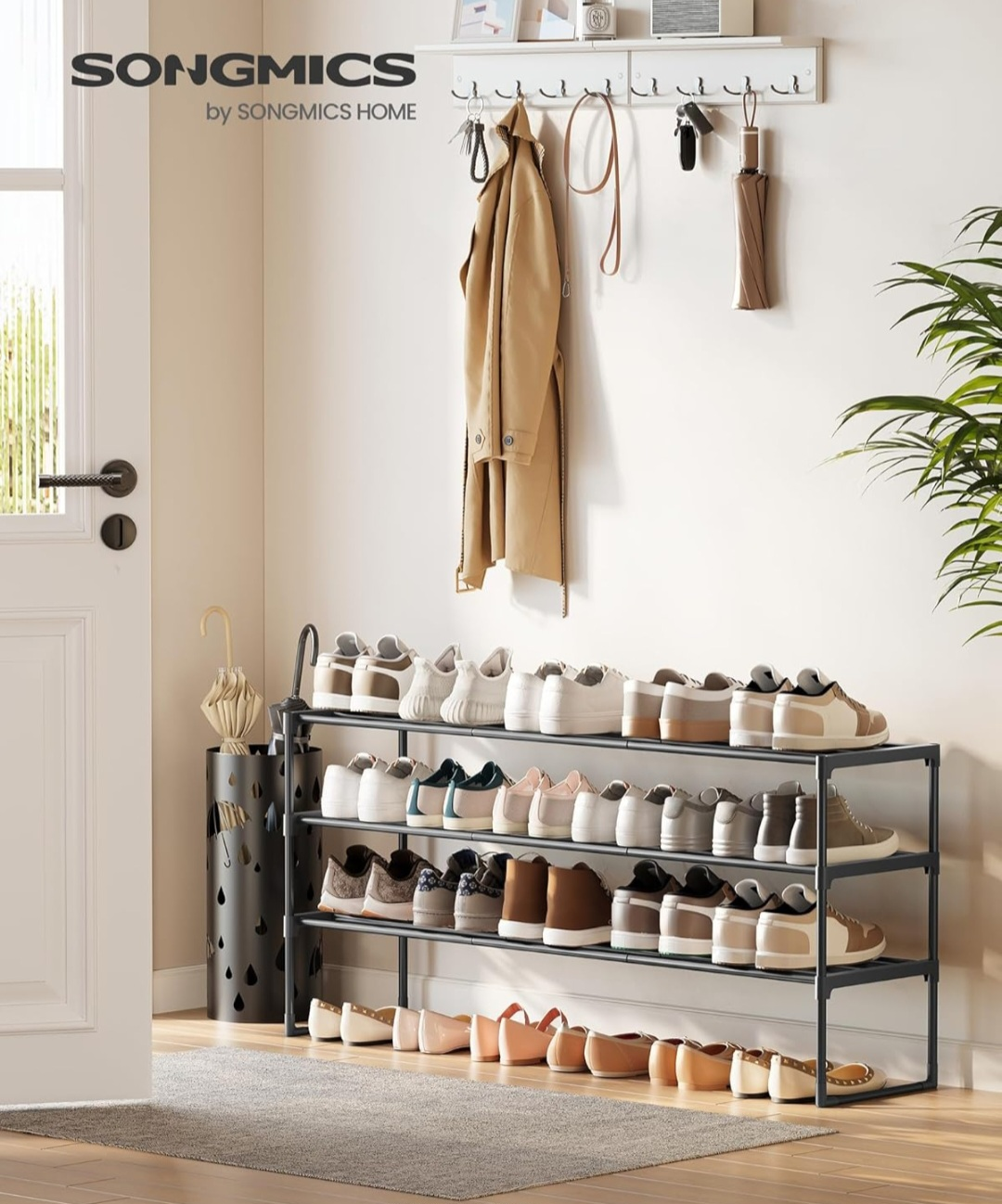SONGMICS 3-Tier Shoe Rack - Like New! - photo 4
