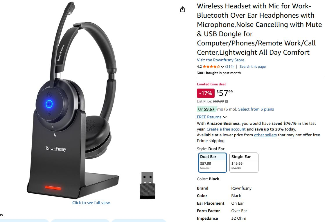 NEW Wireless Headset with Mic - photo 4