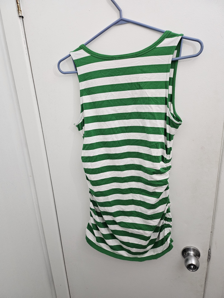 Chandail Michael Kors rayé vert et blanc - Taille M - photo 4