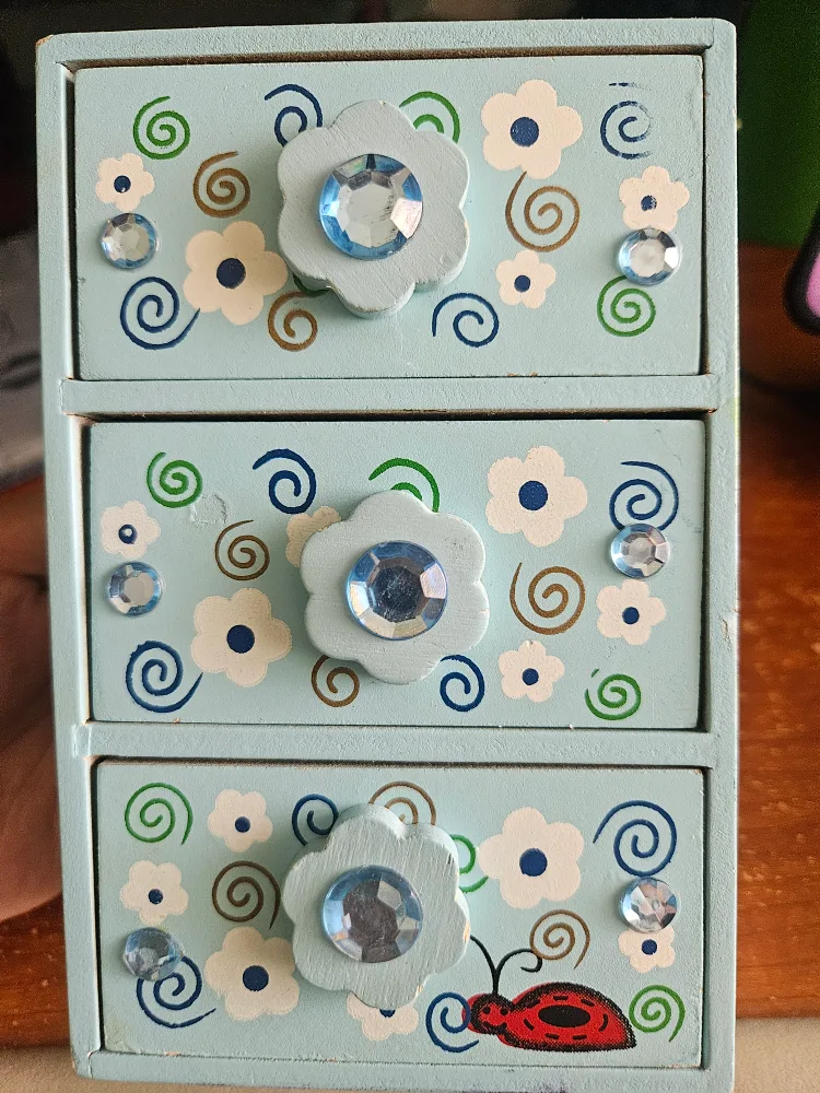 Cute Blue Wooden Mini Drawer Set thumbnail
