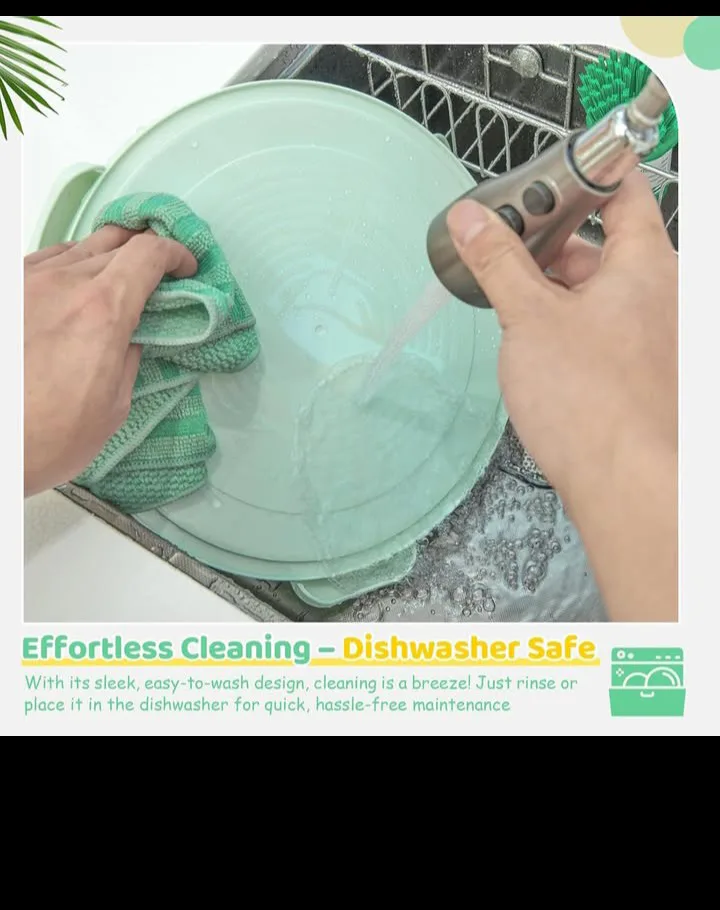 Ohuhu Cake Carrier with Lid - Mint Green image indicator(9)