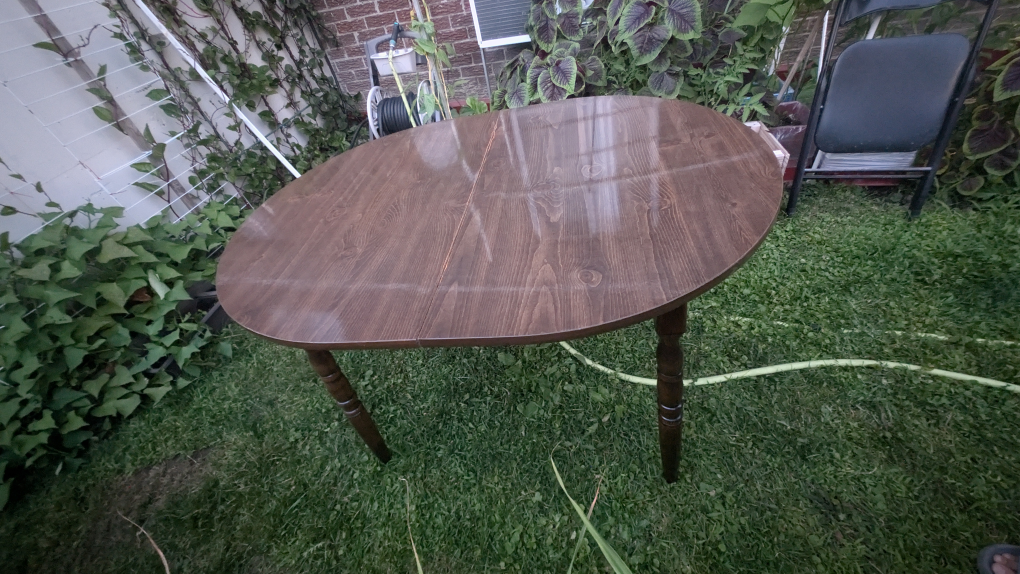 Dark Brown Oval Extendable Dining Table - photo 3