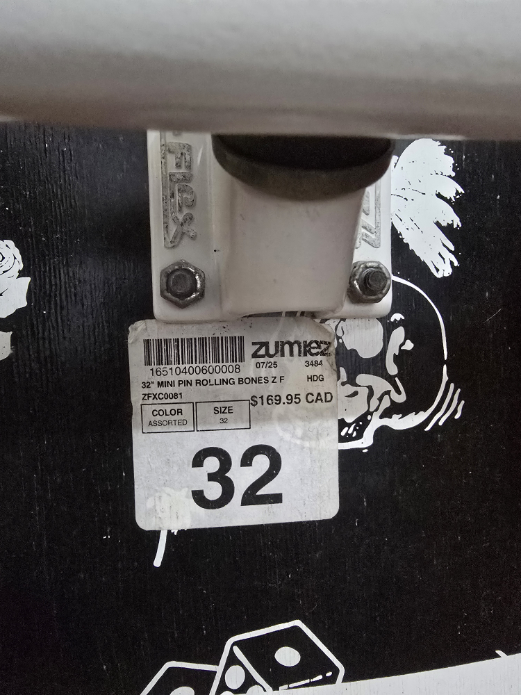 Z-Flex 32" Mini Pin Rolling Bones Skateboard - photo 2