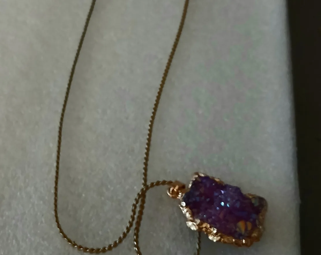 Purple Stone Pendant Necklace thumbnail