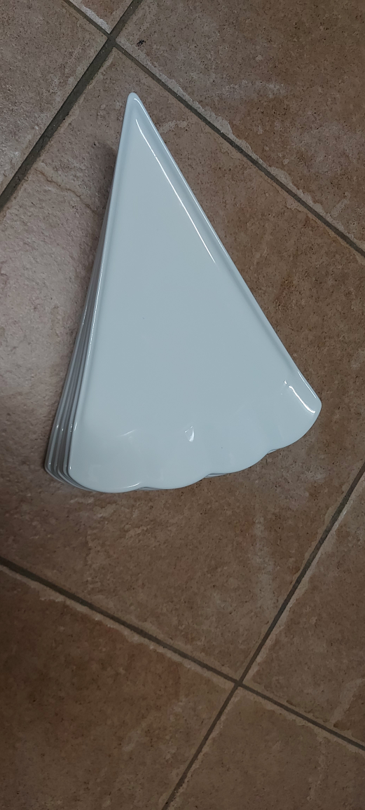 Pizza slize white Plates - Set of 8 (Cash only)