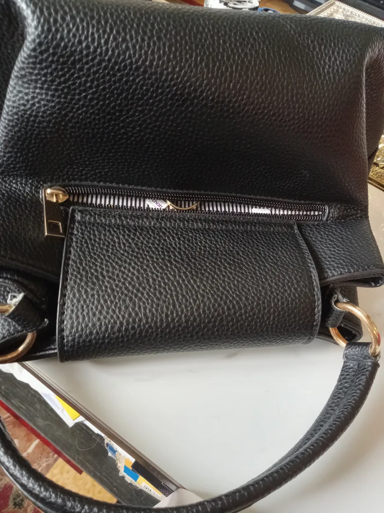 Black Faux Leather Handbag image indicator(2)