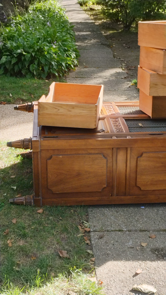 Vintage Wooden Dresser with Drawers