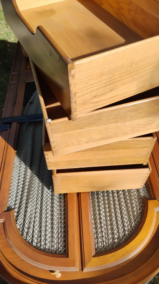 Vintage Wooden Dresser with Drawers - photo 3