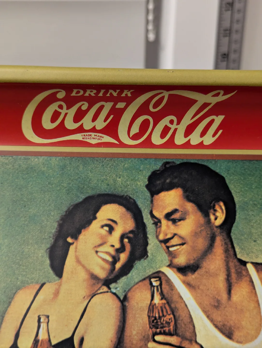 Vintage 1970s Coca-Cola Serving Tray Johnny Weismuller image indicator(6)
