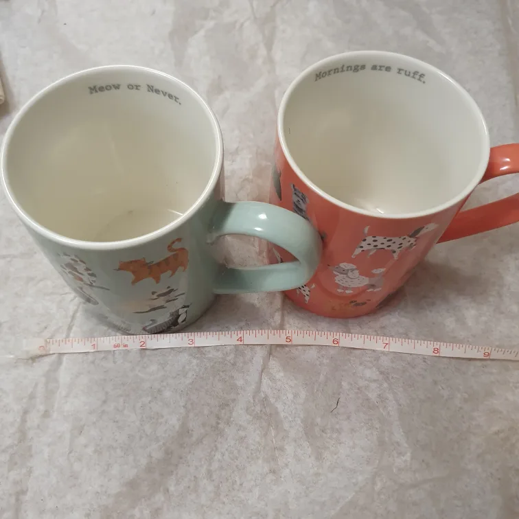 Cat & Dog 12 oz mug with inside message image indicator(2)