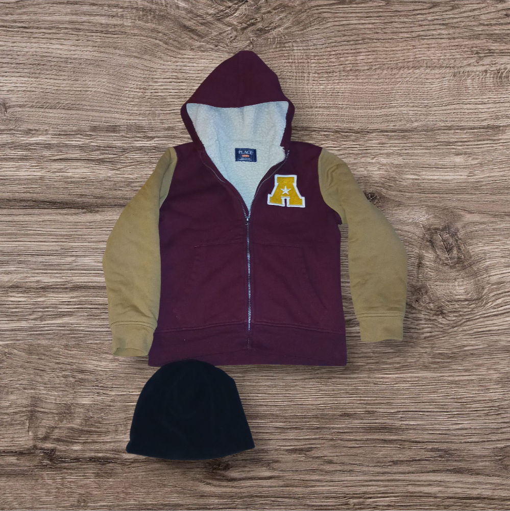 The Children's Place Burgundy Hoodie & Hat