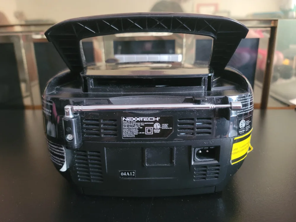 MUST GO BY 8/31! Nexxtech Portable CD, Radio & Cassette Boombox image indicator(5)