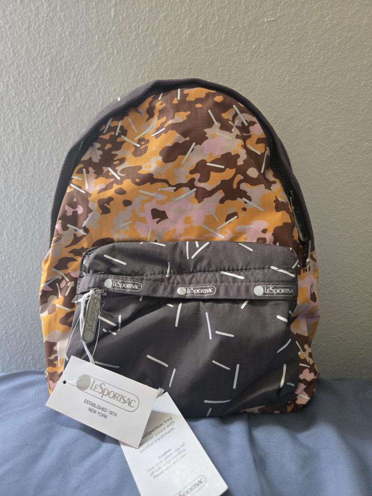 LeSportsac Brown & Camo Mini Backpack