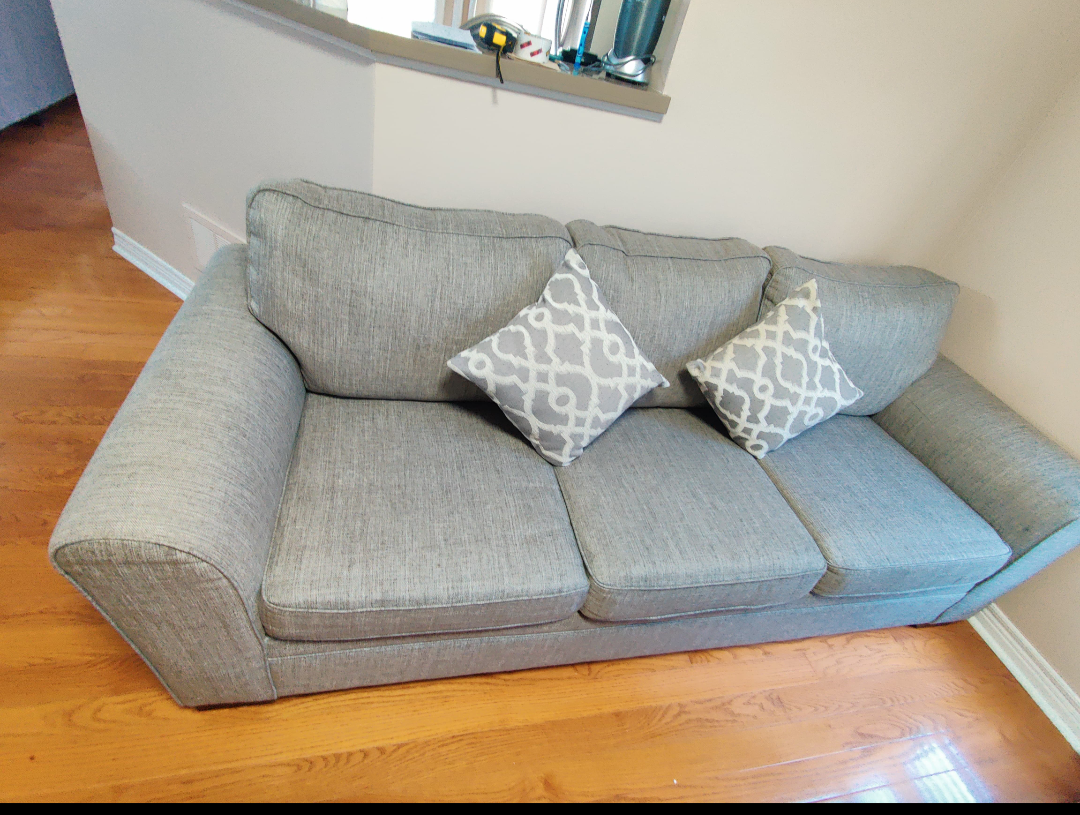Grey Three-Seater Sofa - photo 3