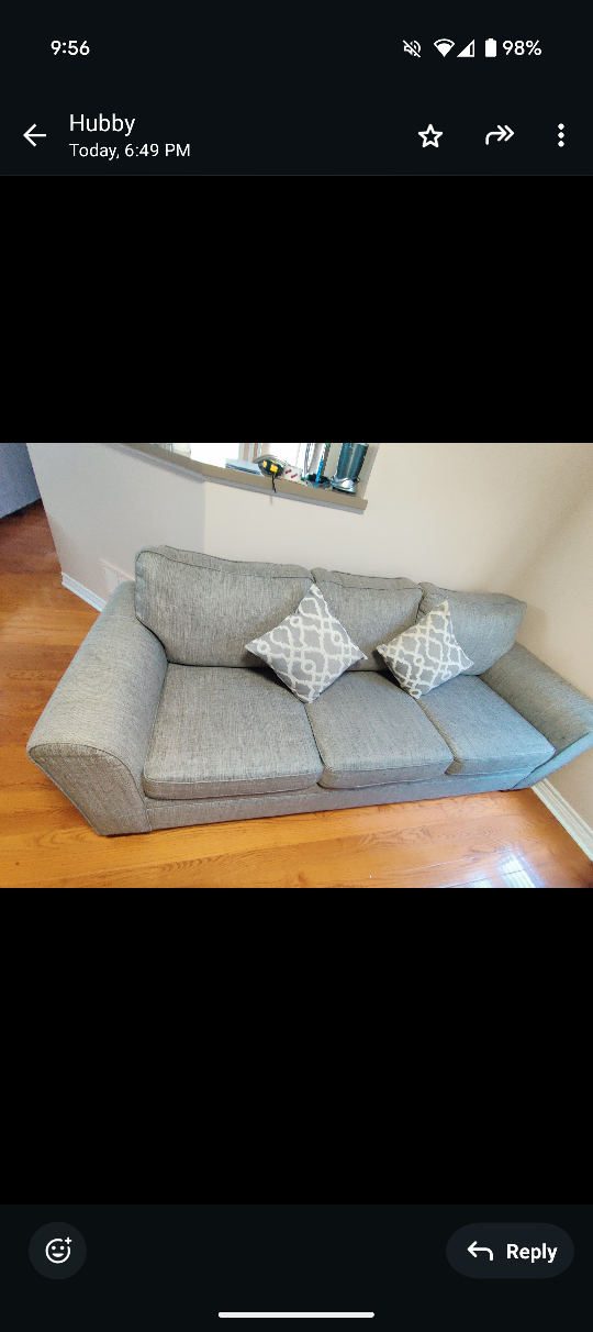 Grey Three-Seater Sofa - photo 4