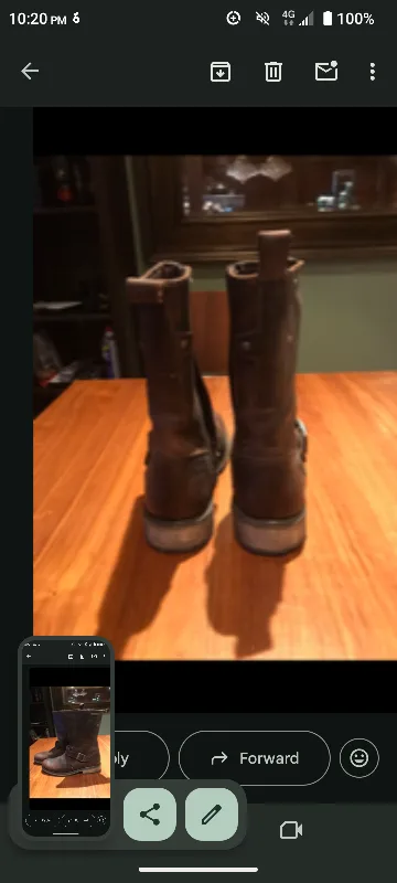 (Brand New) Harley Davidson Brown Leather Motorcycle Boots image indicator(5)