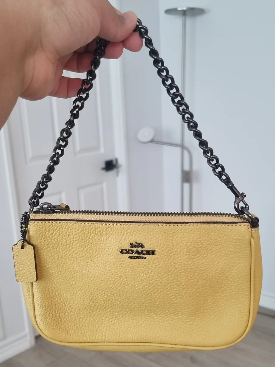 NEW Coach Wristlet Yellow thumbnail