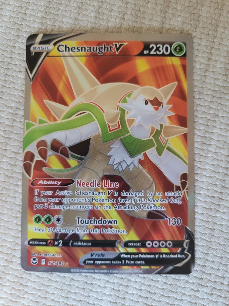 Chesnaught V shiny Pokémon Card thumbnail