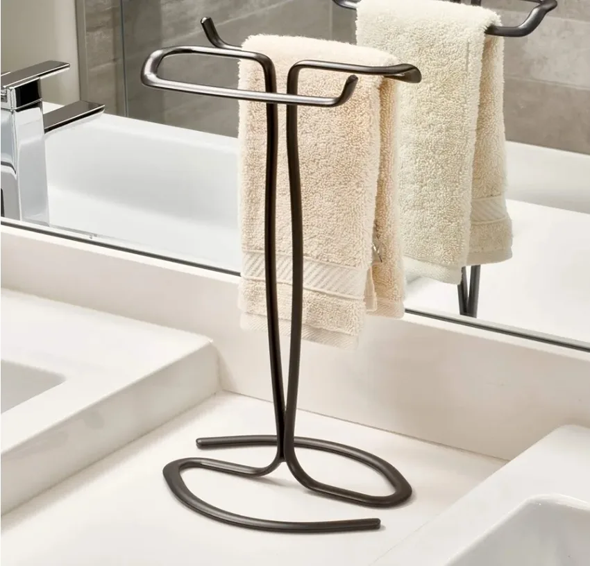 iDesign Axis Metal Hand Towel Rack - Matte Black image indicator(2)