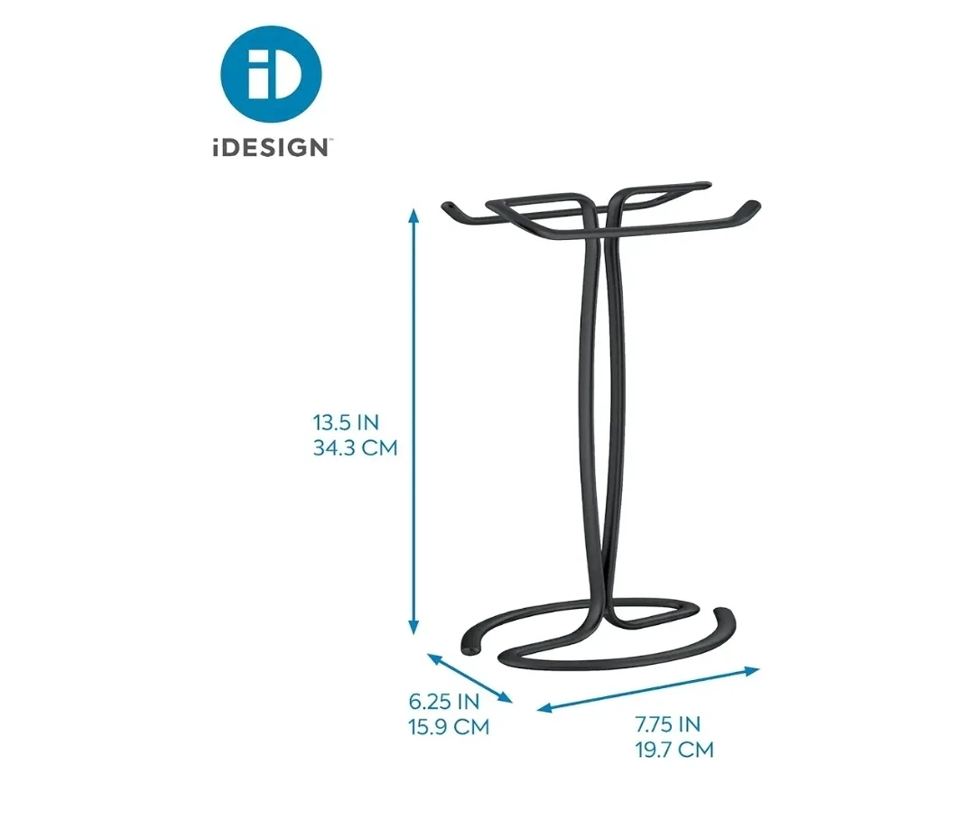 iDesign Axis Metal Hand Towel Rack - Matte Black image indicator(3)