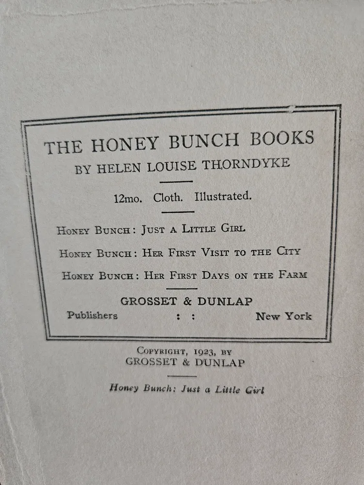 Honey Bunch: Just a Little Girl by Helen Thorndyke image indicator(6)