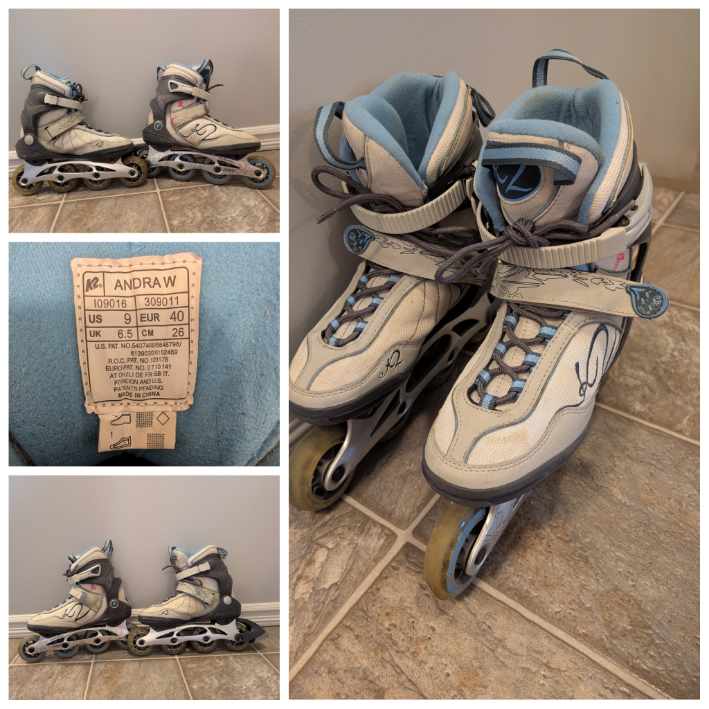 K2 Rollerblades (womens size 9) & 2 sets of wrist guards - photo 2