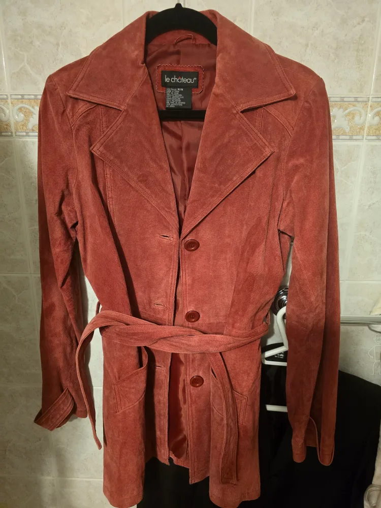 Le Chateau Suede Leather Jacket - Size M/M( fits S- XS) EUC thumbnail