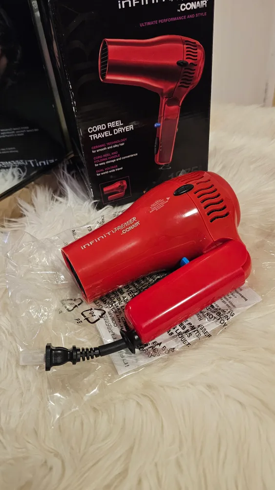 🧡 Brand New * Conair Infiniti Premier Cord Reel Travel Dryer image indicator(5)