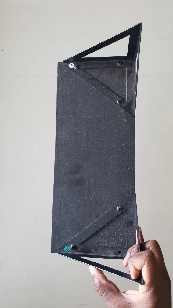 Free | Black Wood Shelf with Metal Brackets - photo 4
