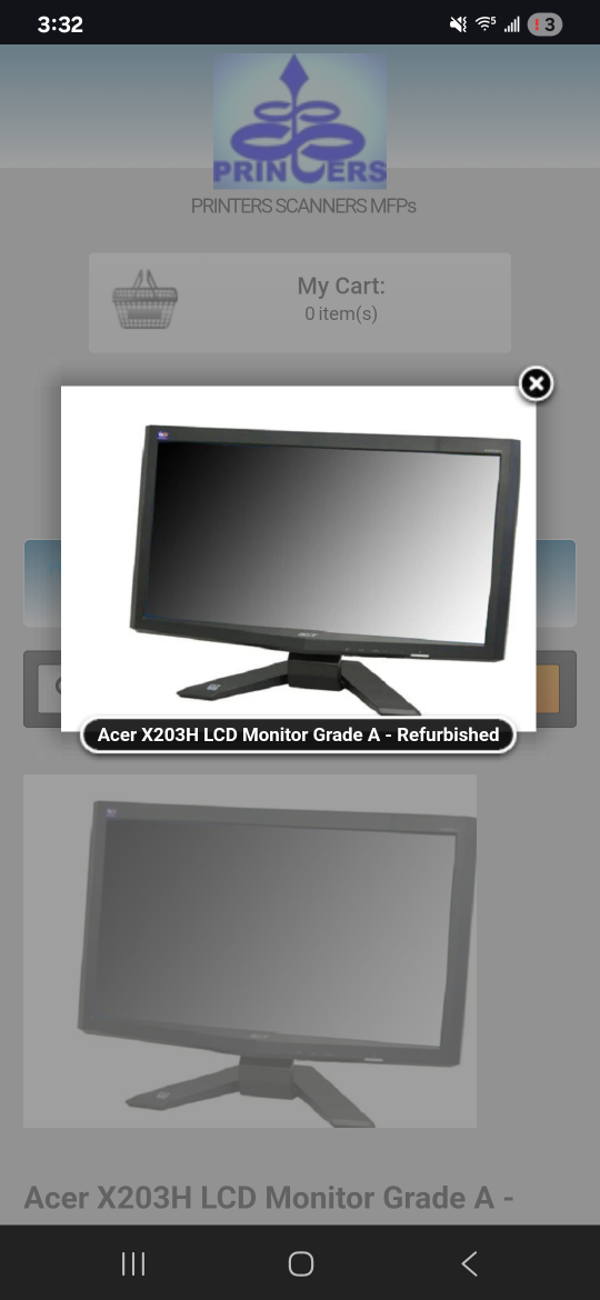Acer X203H LCD Monitor - Refurbished