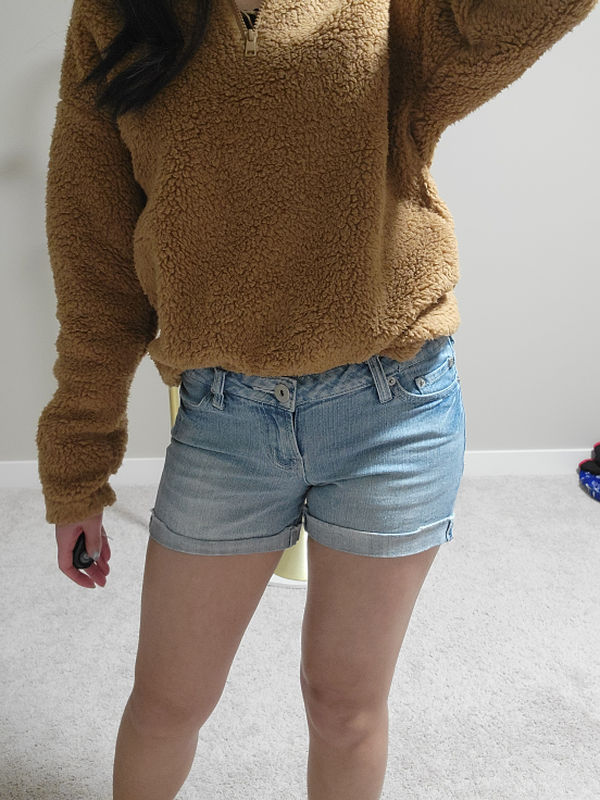 Light Wash Denim Shorts