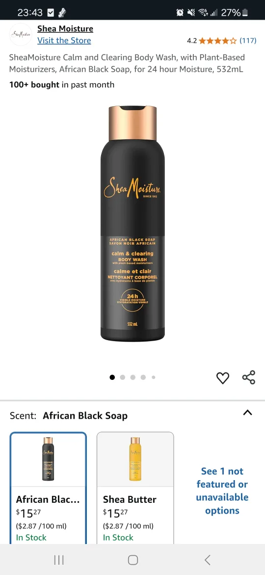 Shea Moisture Calm & Clearing Body Wash Samples image indicator(2)