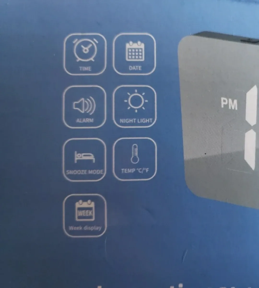 LED Alarm Clock with a stand - Black 🧡 image indicator(2)