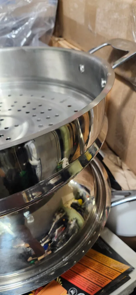 X- LARGE Thick heavy Stainless Steel Steamer 13" Pot.price firm image indicator(7)