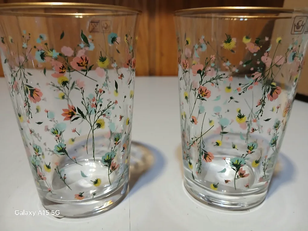 Floral Tumbler Glasses (Set of 6) image indicator(3)