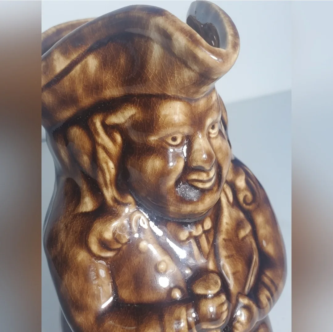 Antique Rouse Rockingham Bennington Pottery Toby Jug image indicator(4)