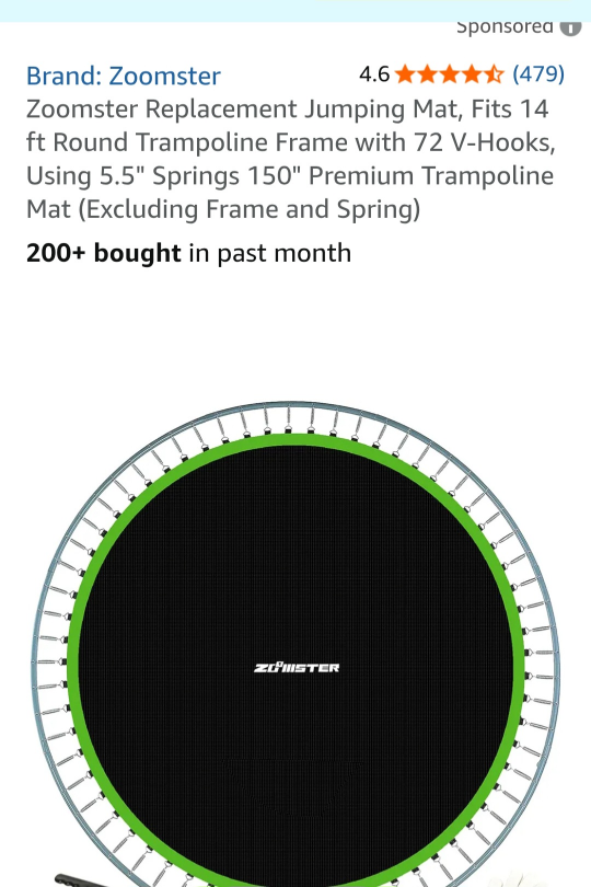 Zoomster 14 ft Trampoline Jumping Mat