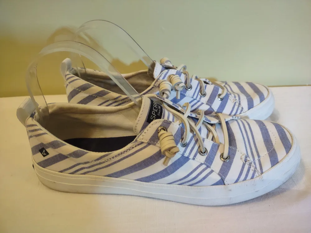 Sperry Women's Seacycle Crest Vibe Striped Blue Sneaker Size 9.5 image indicator(3)