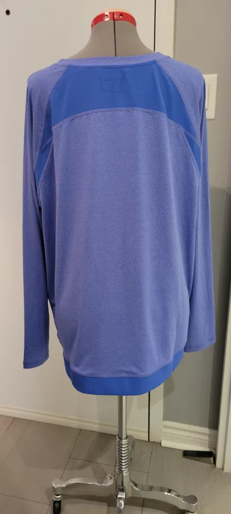 Cutter and Buck Wicking Blue Long Sleeve Top XXL image indicator(3)