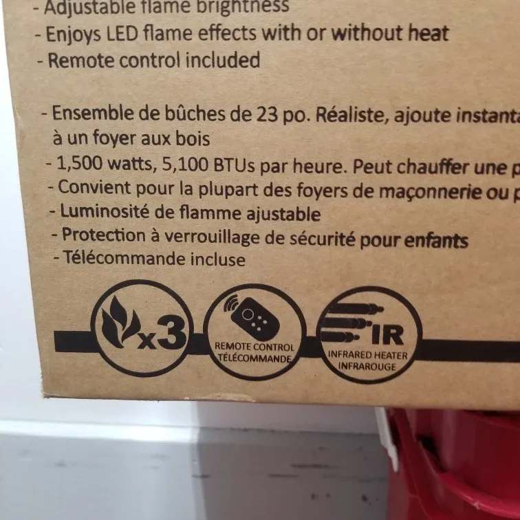 23-Inch Electric Log Set Fireplace Insert image indicator(3)