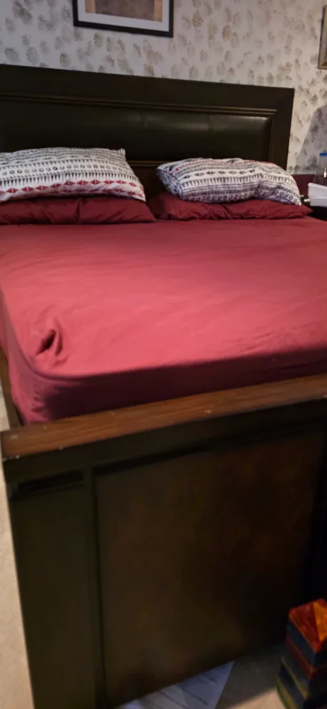 King Size Bed - Dark Brown