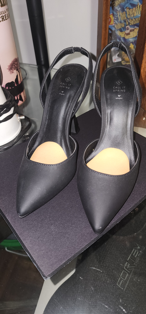 Call It Spring Black Slingback Heels - Size 6